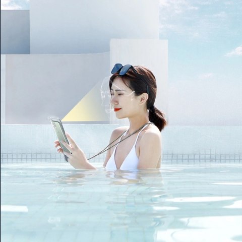 Etui Baseus AquaGlide BS-PC029 wodoodporne IPX8 z systemem Slide Lock - czarne