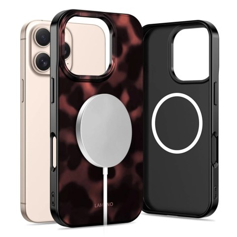 Etui Tech-Protect Lamano MagSafe na iPhone 16 Pro Max - czarno-czerwone