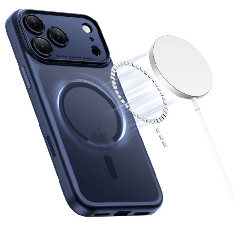 Etui Tech-Protect Magpeak Magsafe CC na iPhone 17 Pro - granatowy mat