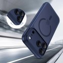 Etui Tech-Protect Magpeak Magsafe CC na iPhone 17 Pro - granatowy mat