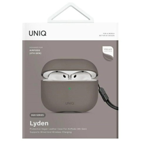 Etui UNIQ Lyden DS AirPods 4 - szare