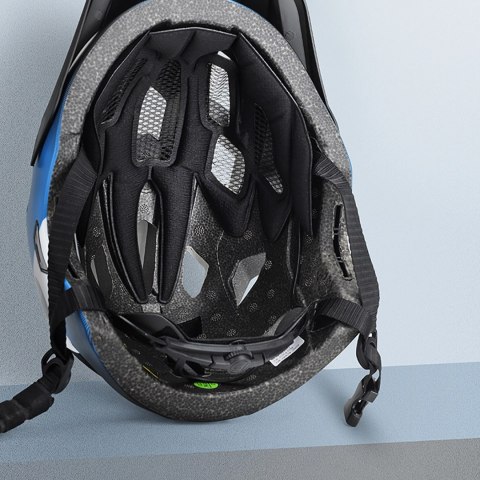 Kask rowerowy Rockbros TS-61 10110061002 dziecięcy z odpinaną szczęką rozmiar M (54-57) - niebieski