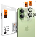 Osłona aparatu Spigen Optik Pro GLAS.TR "EZ FIT" 2-pack na iPhone 16 / 16 Plus / 17 - zielona