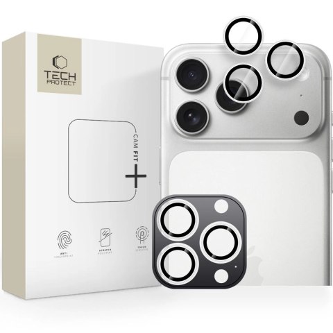 Osłona aparatu Tech-Protect Camring Fit+ na iPhone 14 Pro / Max / 15 Pro / Max / 16 Pro / Max / 17 Pro / Max - srebrna