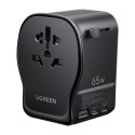 Adapter Ugreen S550 65W podróżny uniwersalny - czarny