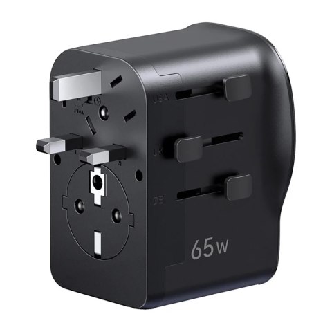 Adapter Ugreen S550 65W podróżny uniwersalny - czarny
