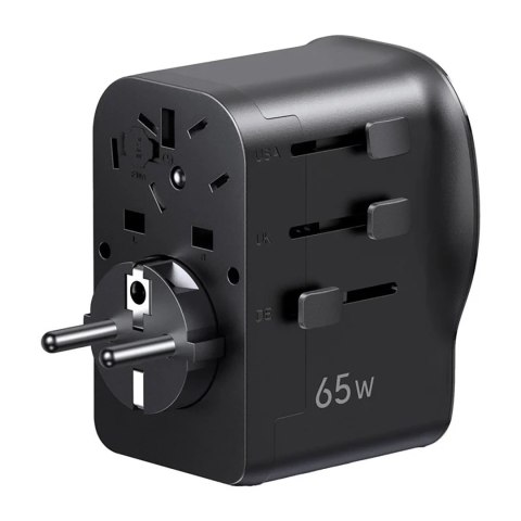 Adapter Ugreen S550 65W podróżny uniwersalny - czarny