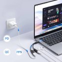 Adapter audio Ugreen 2w1 USB-C do 2xUSB-C (audio + ładowanie) - czarny