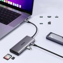 Hub Ugreen USB-C 7w1 HDMI USB-C USB-A SD/TF - szary