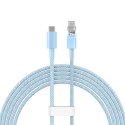 Kabel Baseus Explorer 100W USB-C - USB-C z inteligentnym czujnikiem temperatury 2m - niebieski