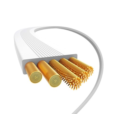 Kabel Baseus Free2Pull Mini 100W zwijany USB-C - USB-C 2m - biały