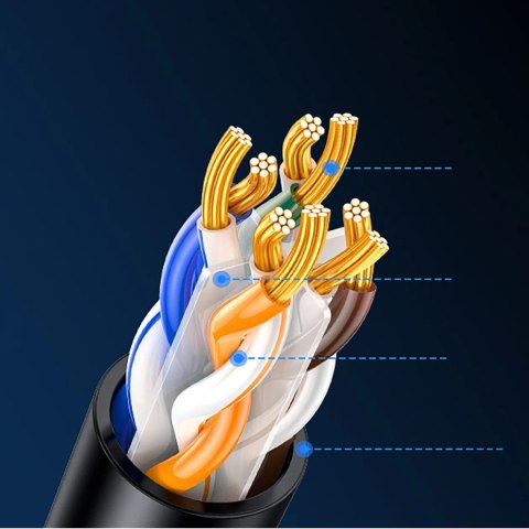 Kabel Ethernet Ugreen Cat6 F/UTP 8m - czarny