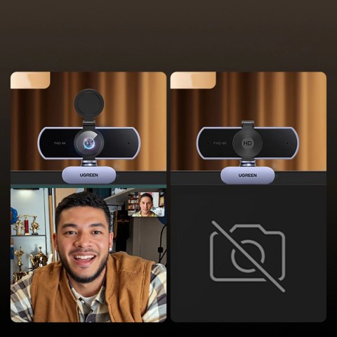 Kamera internetowa Ugreen USB 4K Ultra HD - szara