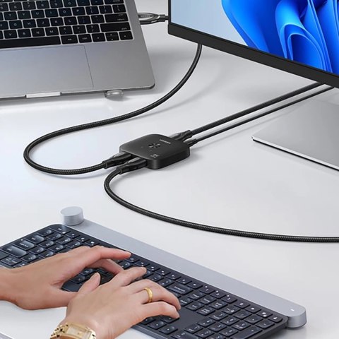 Switch HDMI Ugreen 8K 60Hz Ultra HD 2w1 - czarny