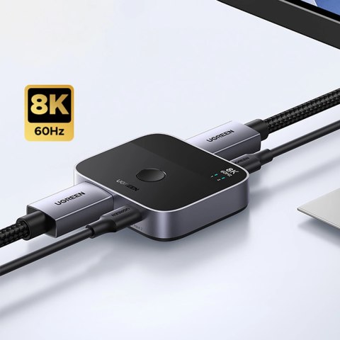 Switch Ugreen DisplayPort/USB-C do USB-C - szary