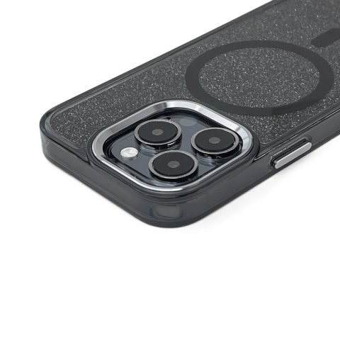 Etui Glitter Case na Samsung Galaxy A37 kompatybilne z MagSafe - czarne