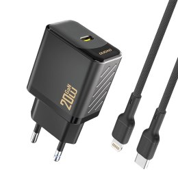 Ładowarka sieciowa Dudao A26LEU PD 20W GaN USB-C z kablem USB-C - Lightning - czarna