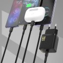 Ładowarka sieciowa Dudao A26LEU PD 20W GaN USB-C z kablem USB-C - Lightning - czarna