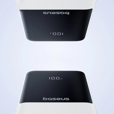 Powerbank Baseus Lipow 10000mAh 22,5W z dwoma wbudowanymi kablami (z kablem Baseus Simple USB-A - USB-C 3A 20cm) - biały