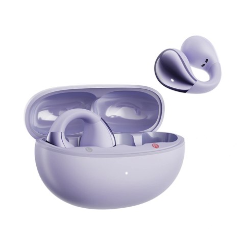 Słuchawki OWS QCY Crossky C30 z klipsem IPX4 Bluetooth 5.4 - fioletowe