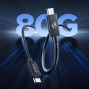 Kabel Orico USB4 Thunderbolt5 80Gbps 240W USB-C do USB-C 1m - czarny