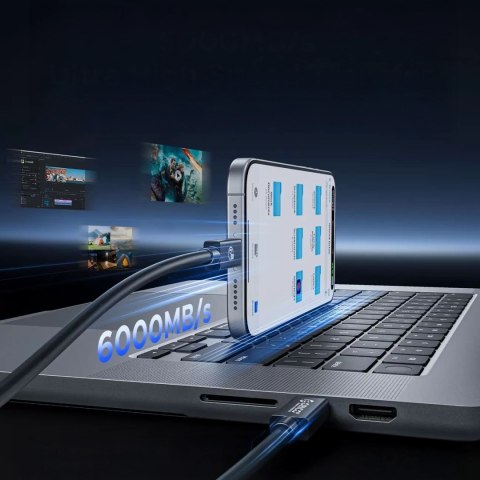 Kabel Orico USB4 Thunderbolt5 80Gbps 240W USB-C do USB-C 1m - czarny