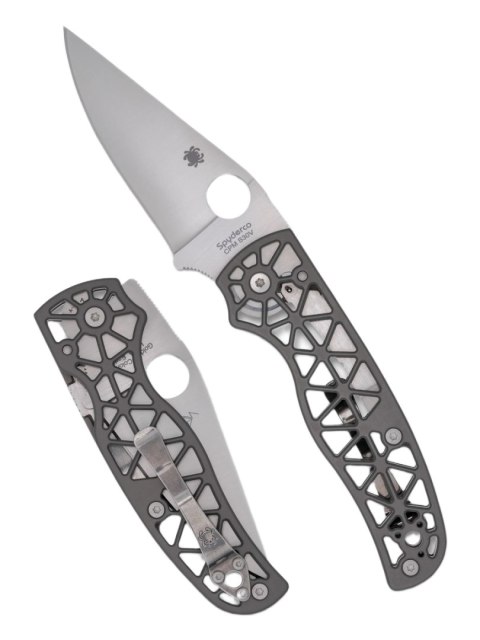 Nóż składany Spyderco Edgerati Gray Aluminium, Satin CPM S30V by Sal Glesser (C266ALP)
