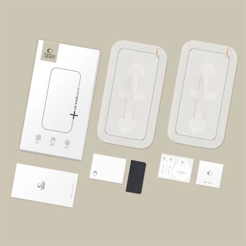 Szkło hartowane Tech-Protect Quick Set+ 2-pack na iPhone 13 / 13 PRO / 14 / 16e