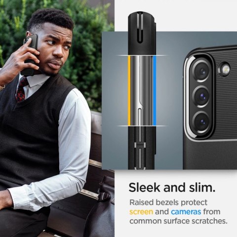 Etui Spigen Rugged Armor na Samsung Galaxy S22 - czarny mat