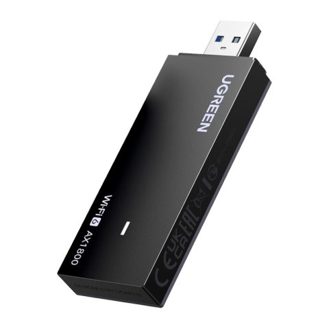 Karta sieciowa USB Ugreen CM499, Wi-Fi 6, 1800 Mb/s, 2.4 + 5 GHz (czarna)