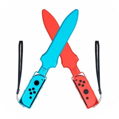 Pakiet akcesoriów rodzinnych 10 w 1 do gry Nintendo Switch Sports - zestaw czerwony i niebieski