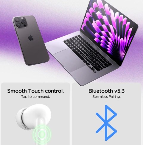 Słuchawki bezprzewodowe Spigen SA2400 ANC - białe