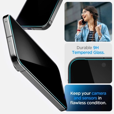 Szkło prywatyzujące Spigen Glas.TR "Ez Fit" Privacy HD 2-pack na Google Pixel 9 / 9 Pro