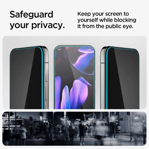 Szkło prywatyzujące Spigen Glas.TR "Ez Fit" Privacy HD 2-pack na Google Pixel 9 / 9 Pro