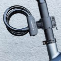 Blokada rowerowa Wozinsky WPB-01R przenośna z linką antykradzieżową i 2 kluczami do roweru elektrycznego motocykla - czarna