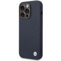 Etui BMW Silicone Metal Logo MagSafe na iPhone 14 Pro Max - granatowe