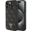 Etui Guess 4G Triangle Metal Logo na iPhone 14 Pro Max - czarne