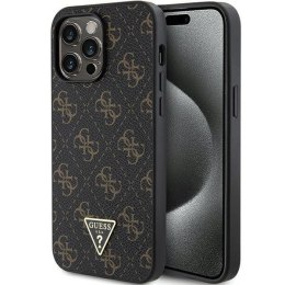 Etui Guess 4G Triangle Metal Logo na iPhone 14 Pro Max - czarne