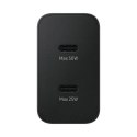 Ładowarka Samsung Power Adapter Duo EP-T5020XBEGEU sieciowa 2x USB-C 50W - czarna