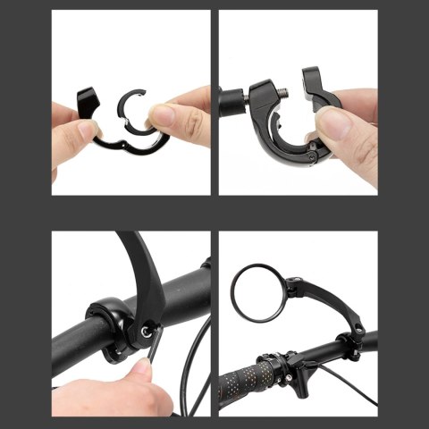 Lusterko rowerowe Wozinsky WLR-01I wsteczne lewe - czarne