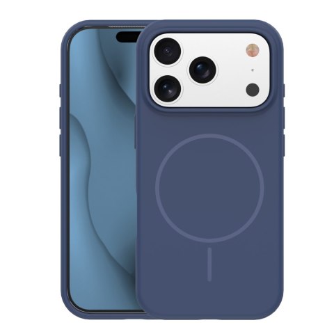 Nakładka Silicone Thin Mag do iPhone 17 Pro / 18 Pro 6,3" ciemnoniebieska