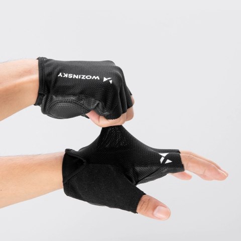 Rękawiczki rowerowe Wozinsky WRR-01L rozmiar L - czarne