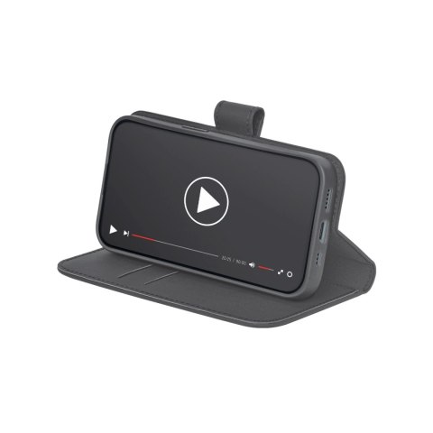 Etui z ekoskóry Puro Booklet Case z klapką i portfelem do iPhone 16e - czarne