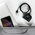 HUB Baseus Square USB-A do 1x USB-A 3.2 Gen 1 / 3x USB 2.0 z kablem 1m - czarny