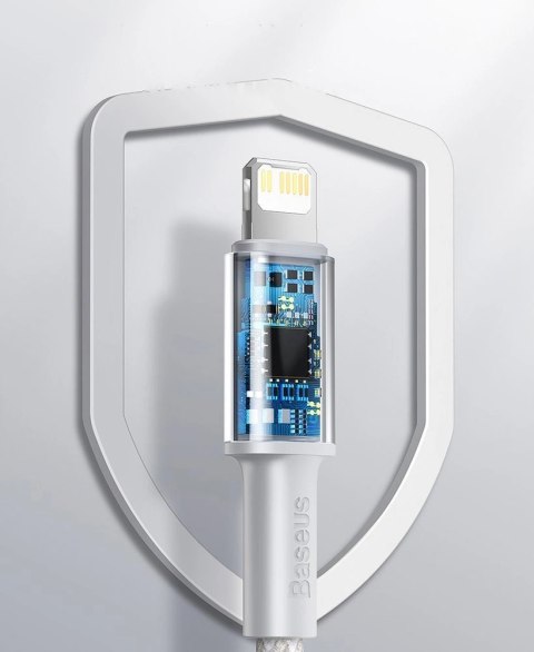 Kabel Baseus CATLGD-02 Lightning - USB-C PD 20W 480Mb/s 1m - biały