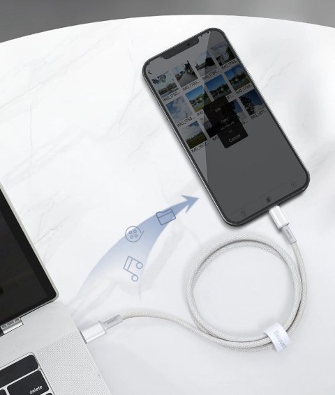 Kabel Baseus CATLGD-02 Lightning - USB-C PD 20W 480Mb/s 1m - biały