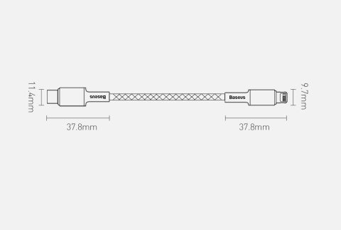 Kabel Baseus CATLGD-02 Lightning - USB-C PD 20W 480Mb/s 1m - biały