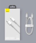 Kabel Baseus CATLGD-02 Lightning - USB-C PD 20W 480Mb/s 1m - biały
