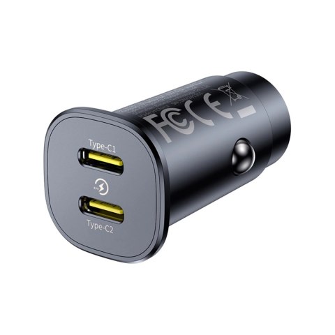 Ładowarka samochodowa Baseus GoTrip 2 x USB-C 30W - czarna