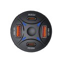 Ładowarka samochodowa Wozinsky WLS-04 2xUSB-C 2xUSB-A - czarna